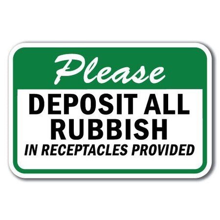 Signmission 18 in Height, 0.12 in Width, Aluminum, 12" x 18", A-1218 Do Not Litter - RubRe A-1218 Do Not Litter - RubRe